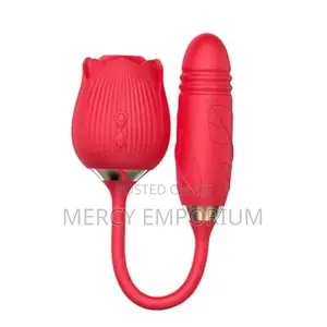 Rose Toy Clit Sucker With Thrusting  Vibrator Toys