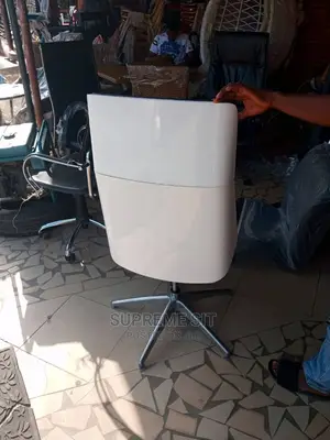 Executive Office Chair, White Back.