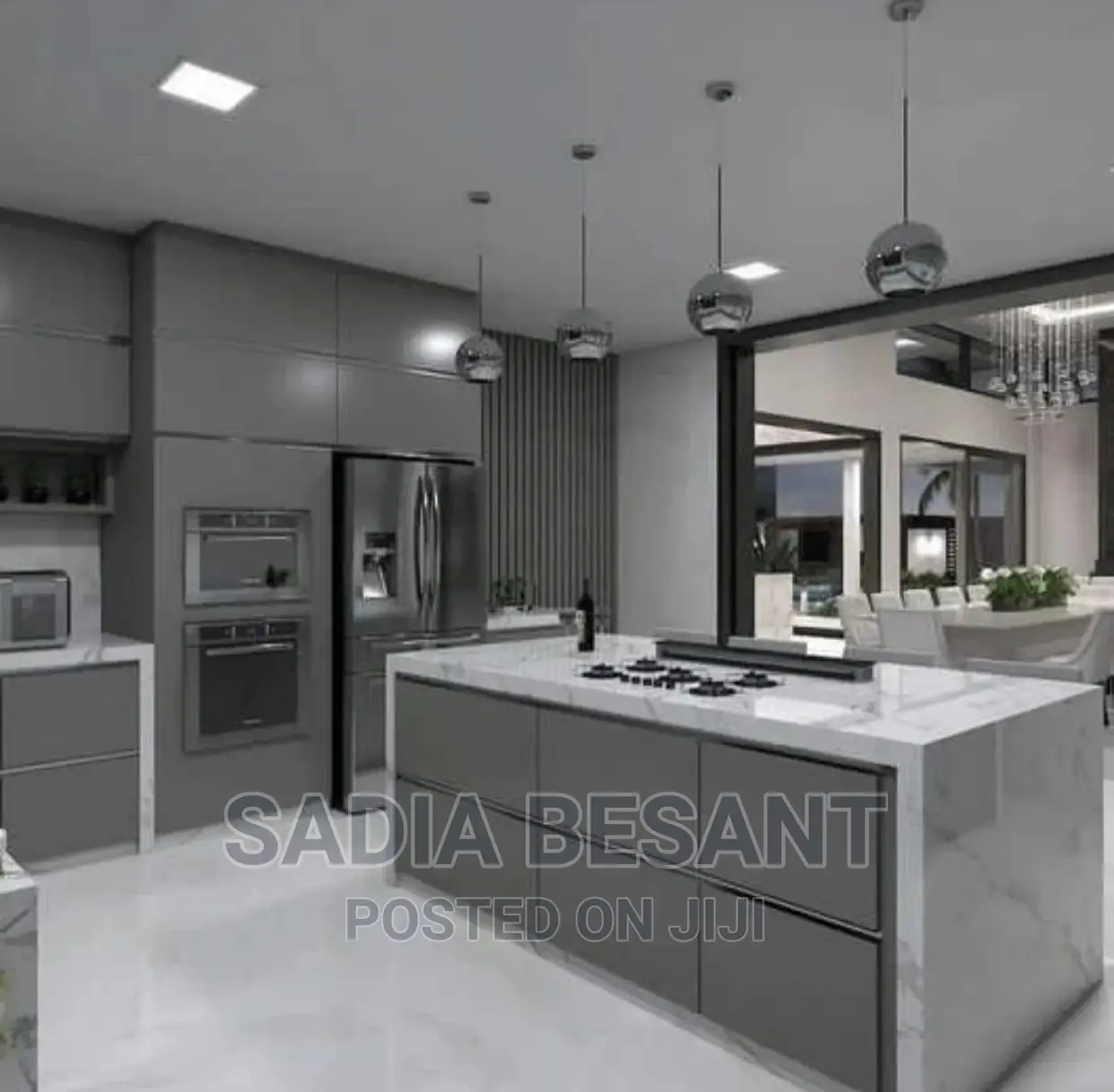 Luxury Kitchen Cabinet Design With Accessories