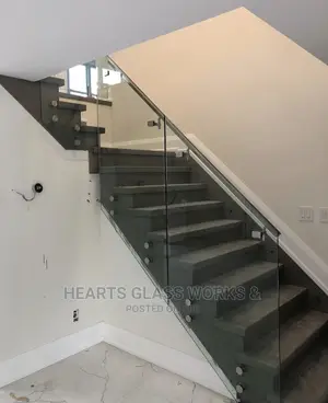 10mm Plain Glass Post Pin Stairs Rail System