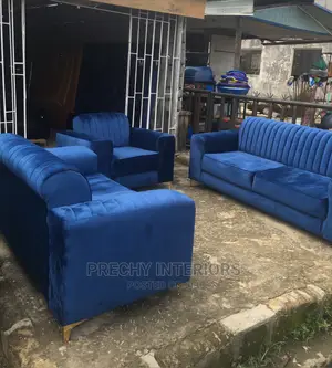 Modern 7 Seater Living Room Fabric Made Royal Sofa Chair.