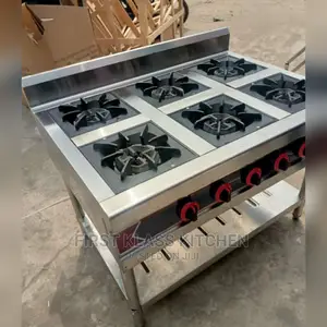 High Quality 6 Burner Gas Cooker Without Oven