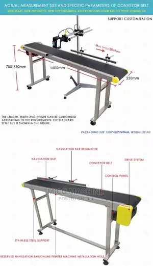 1.5 Meter Electric Belt Conveyor