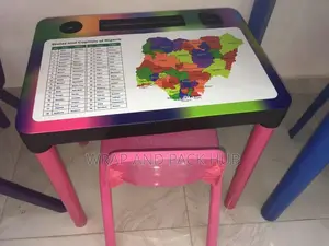 Decorated Midi Kids' Table and Chair