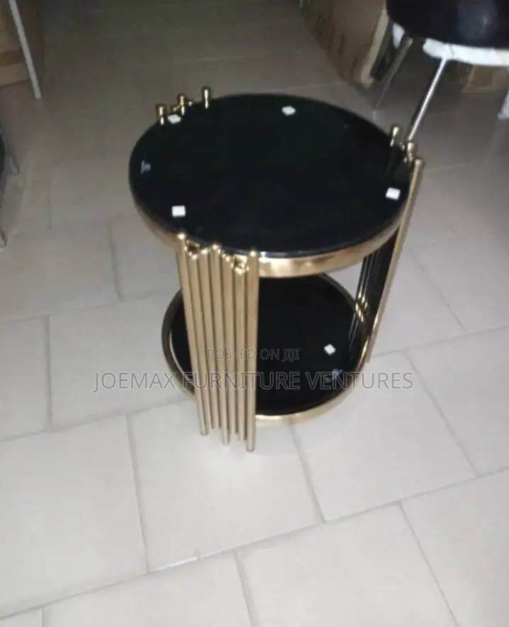 Royal Glass Center Table With Gold Frame