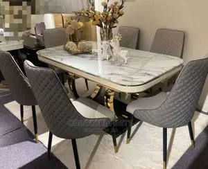 Quality Royal MARBLE DINING TABLE With 6-Exotic CHAIRS