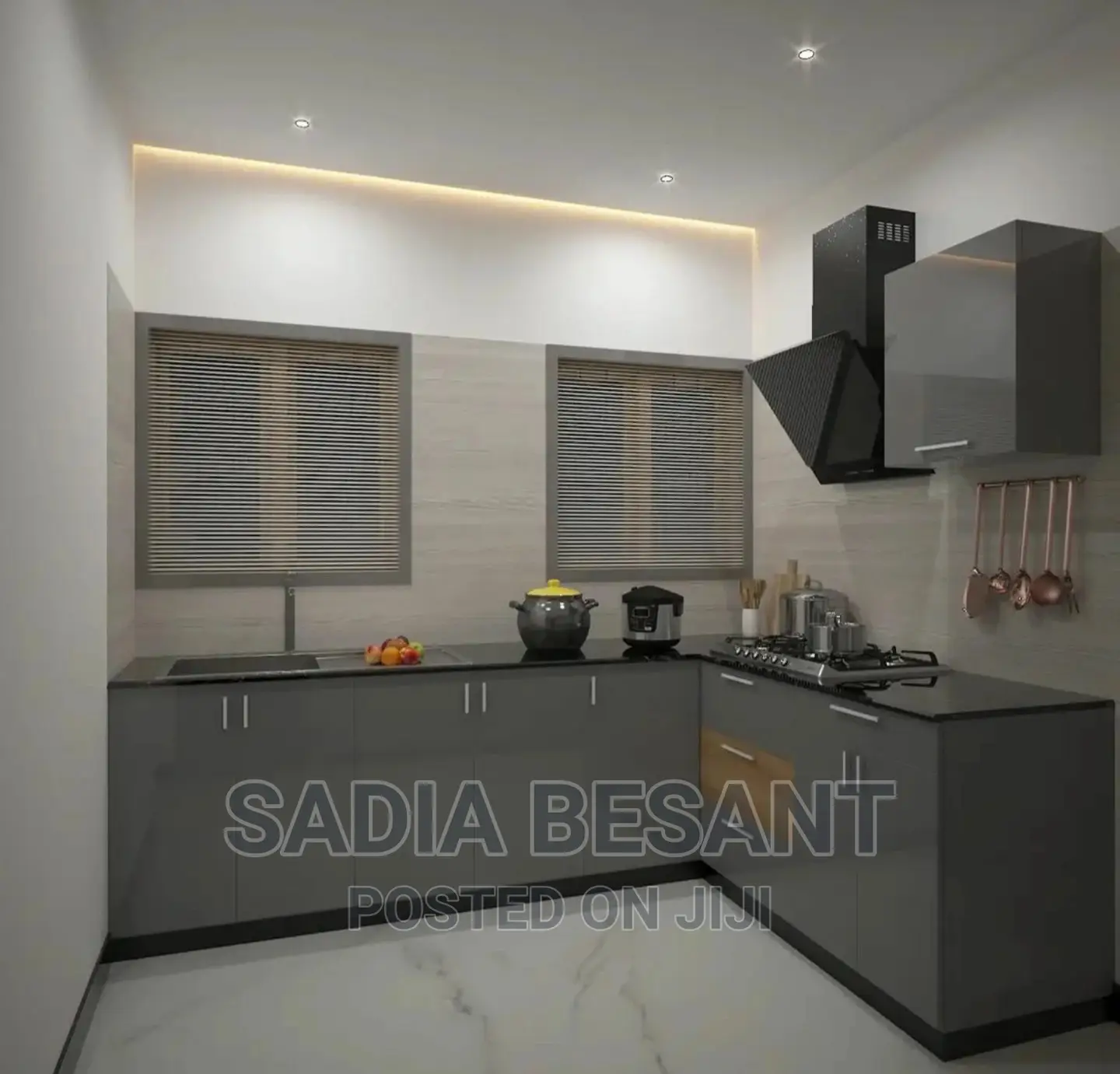 Luxury Kitchen Cabinet Design With Accessories