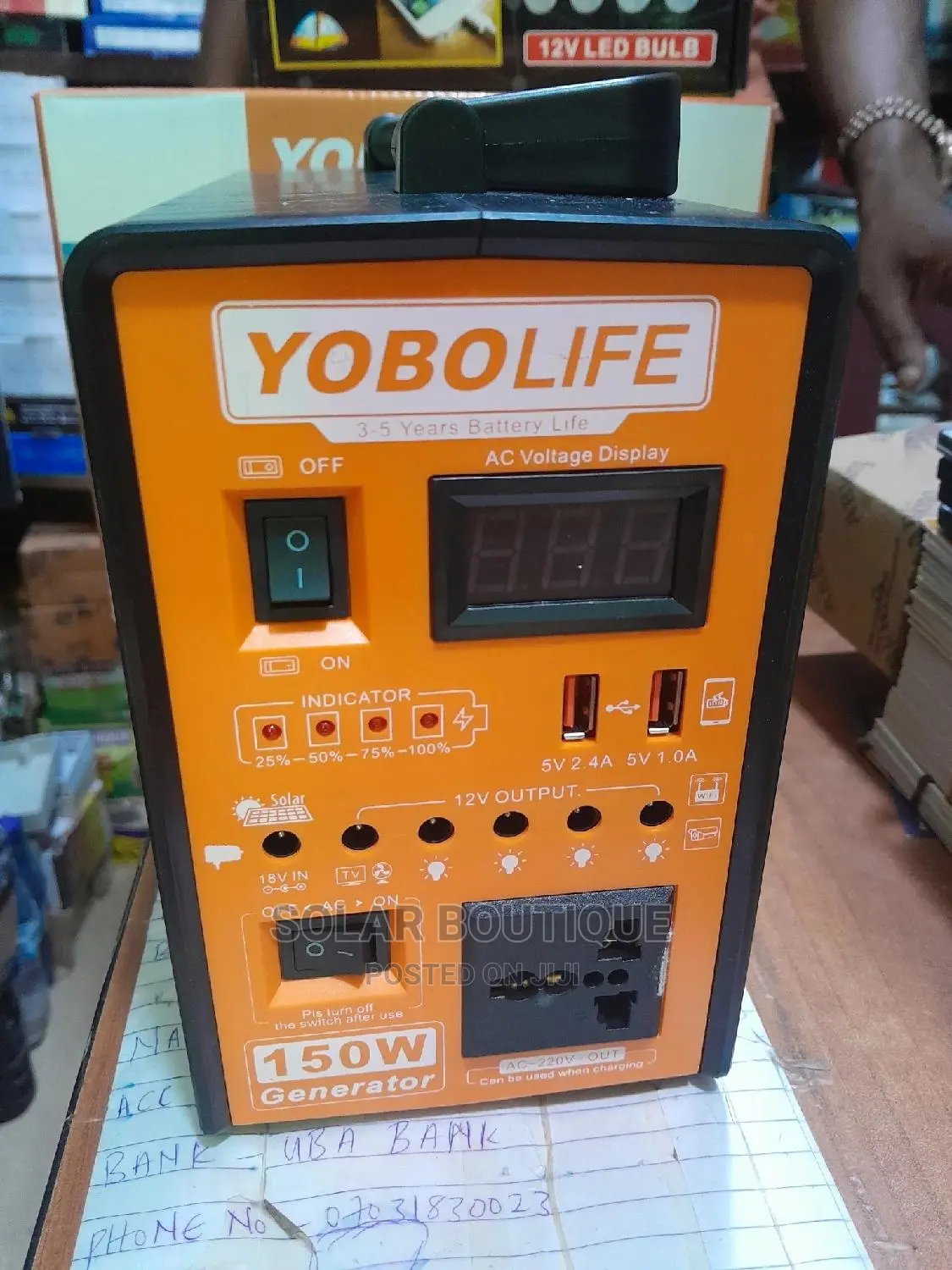 150w Solar Generator With Lithium Battery