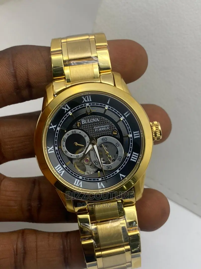 Oruginal BULOVA Automatic Mechanucal Gold Strap Watch