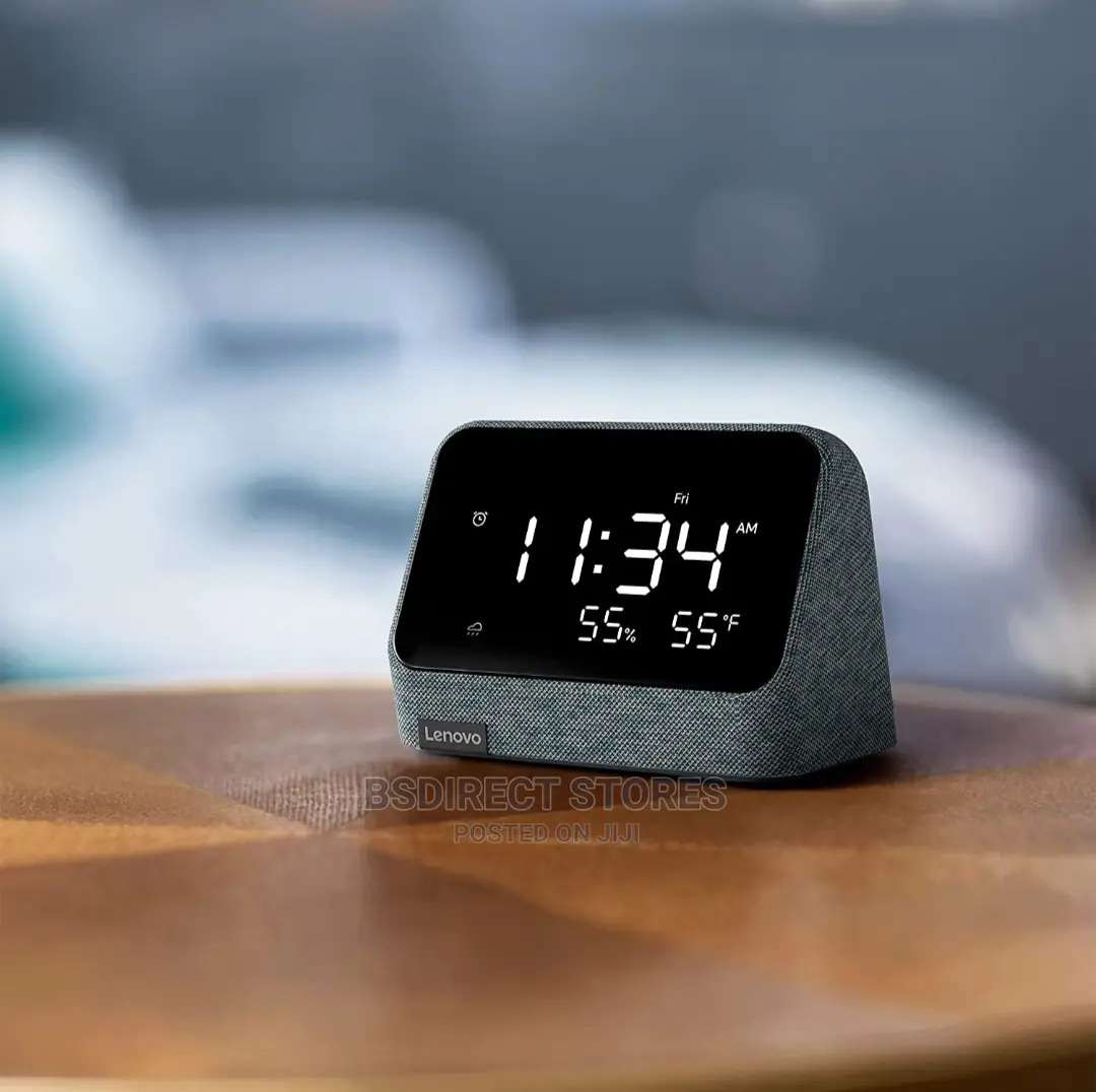 Lenovo Grey Smart Touchscreen Clock 2 With Google Assistant