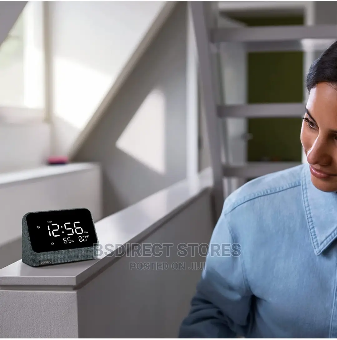 Lenovo Grey Smart Touchscreen Clock 2 With Google Assistant
