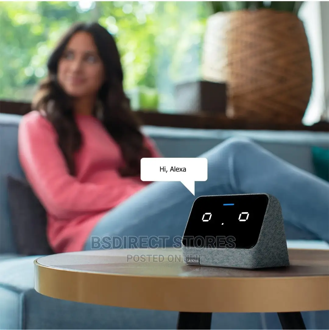 Lenovo Grey Smart Touchscreen Clock 2 With Google Assistant