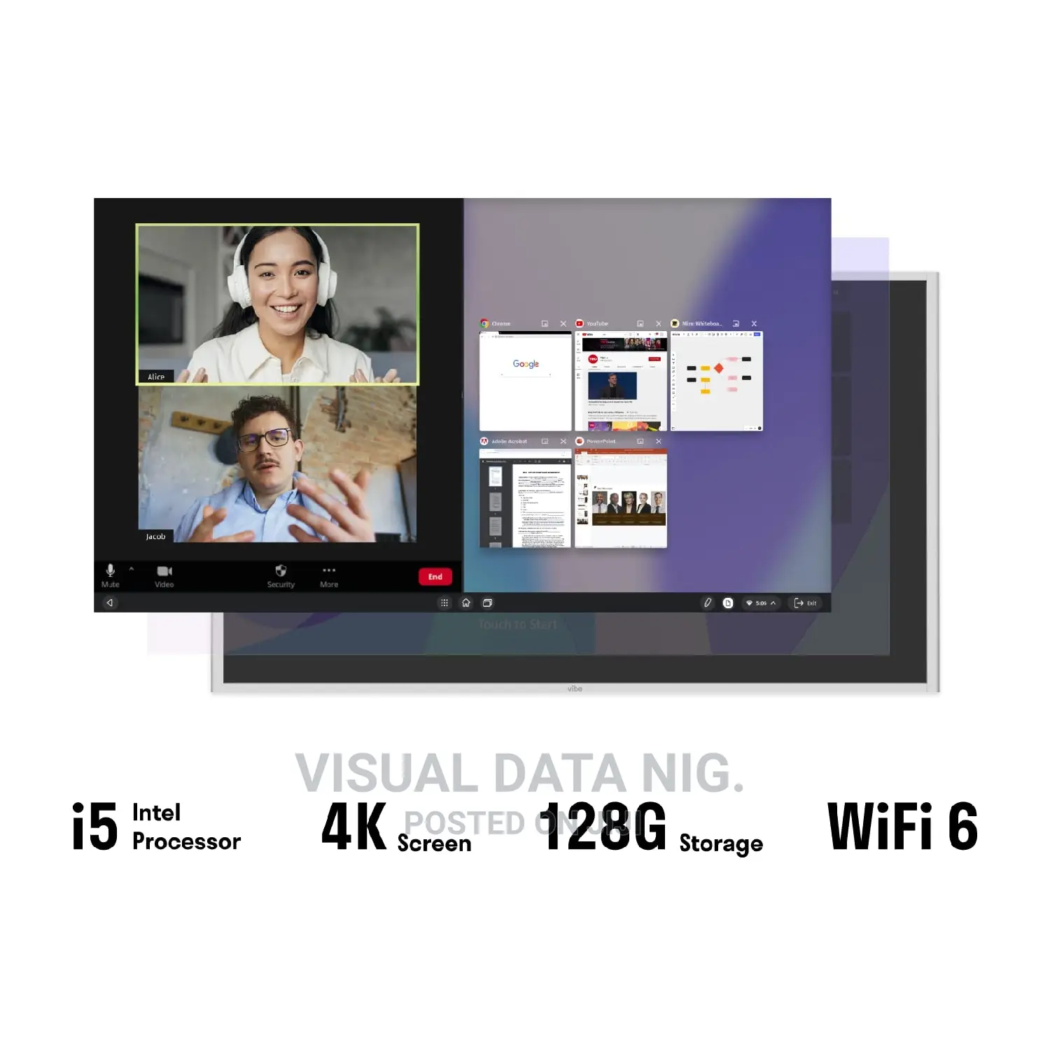 Interactive Flat Panel Vibe 55 Inches Uhd, All-in-One