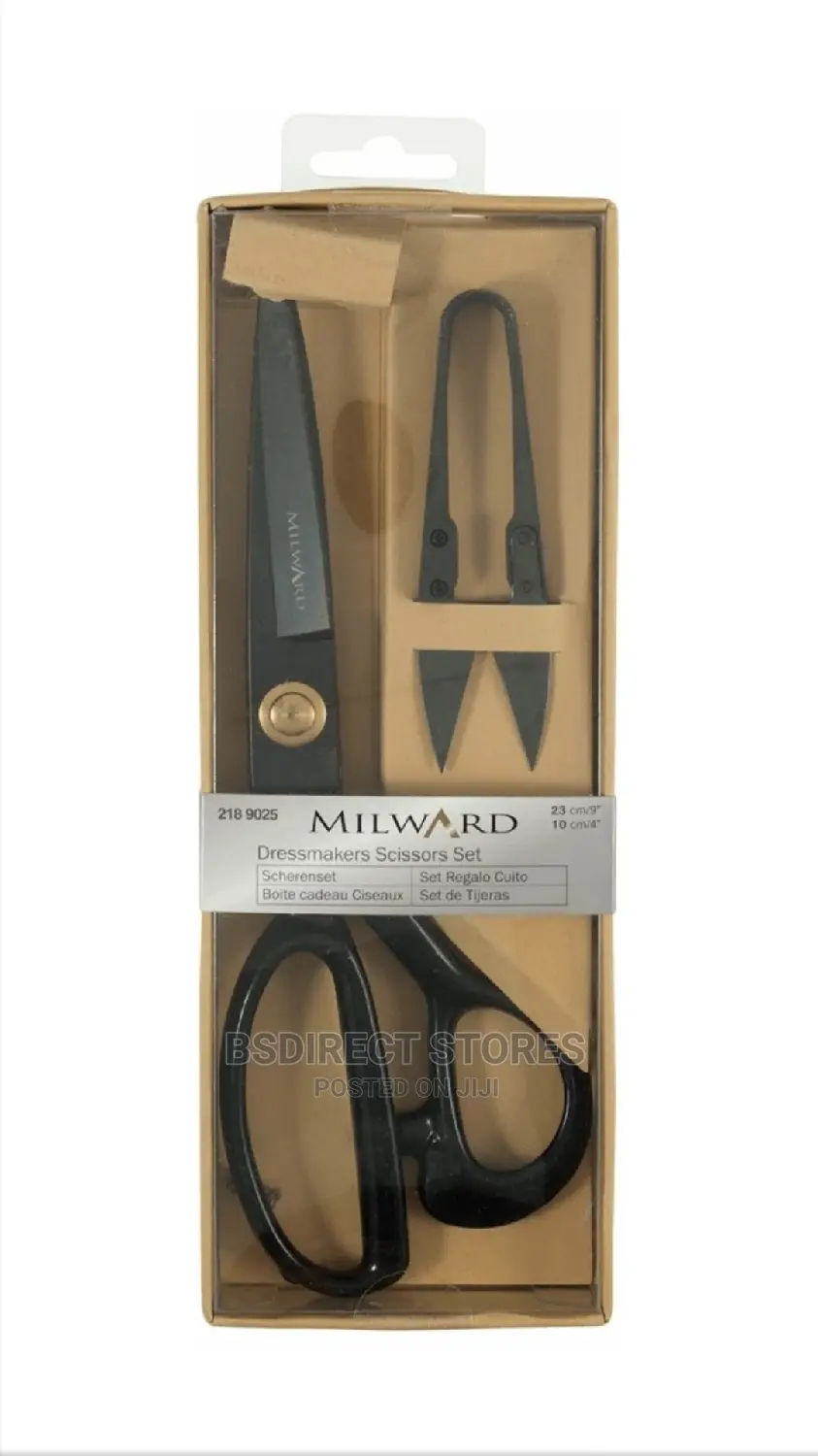 Milward Dressmaking Scissors Giftset With Black Thread Snips