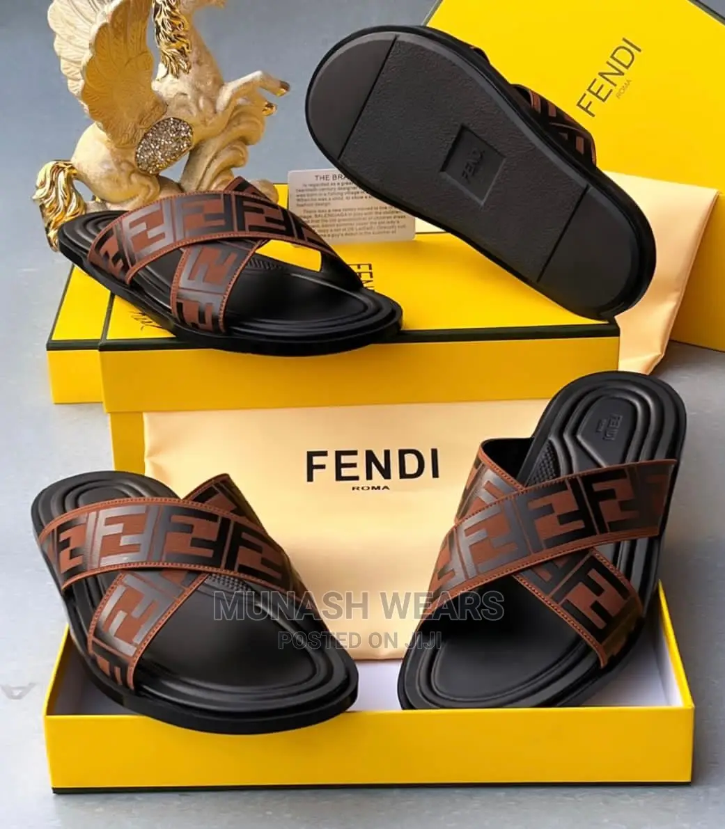 Fendi Leather Slipers