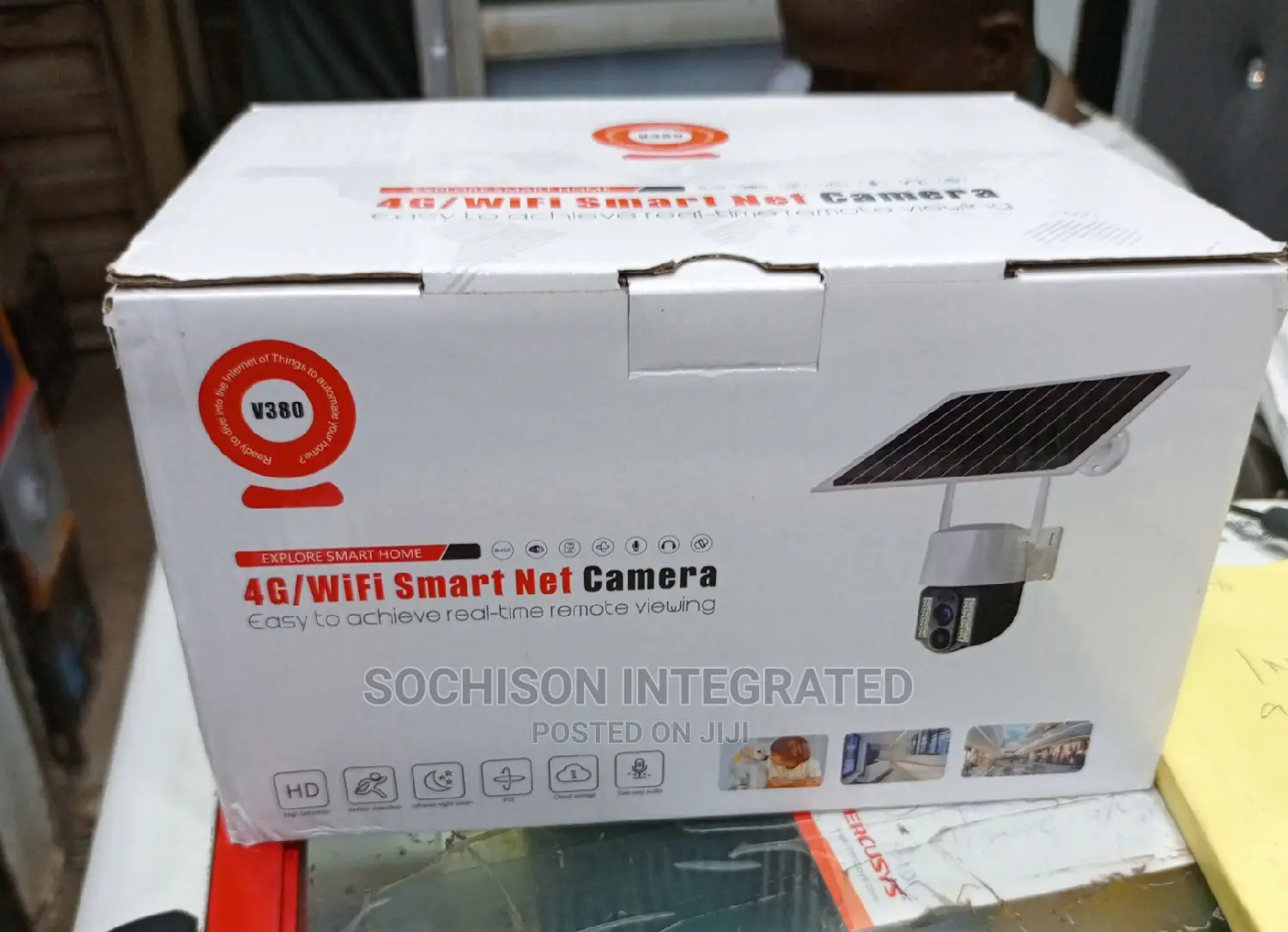 V380 Camera Security Battery Powered Camera Solar Wifi