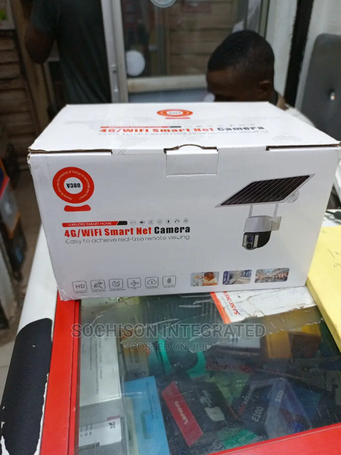 V380 Camera Security Battery Powered Camera Solar Wifi