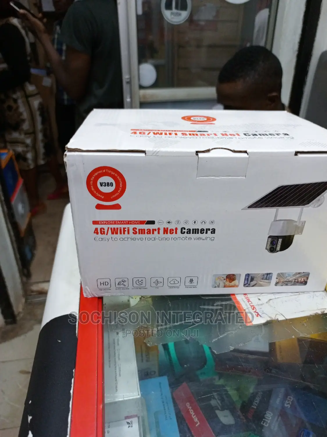 V380 Camera Security Battery Powered Camera Solar Wifi