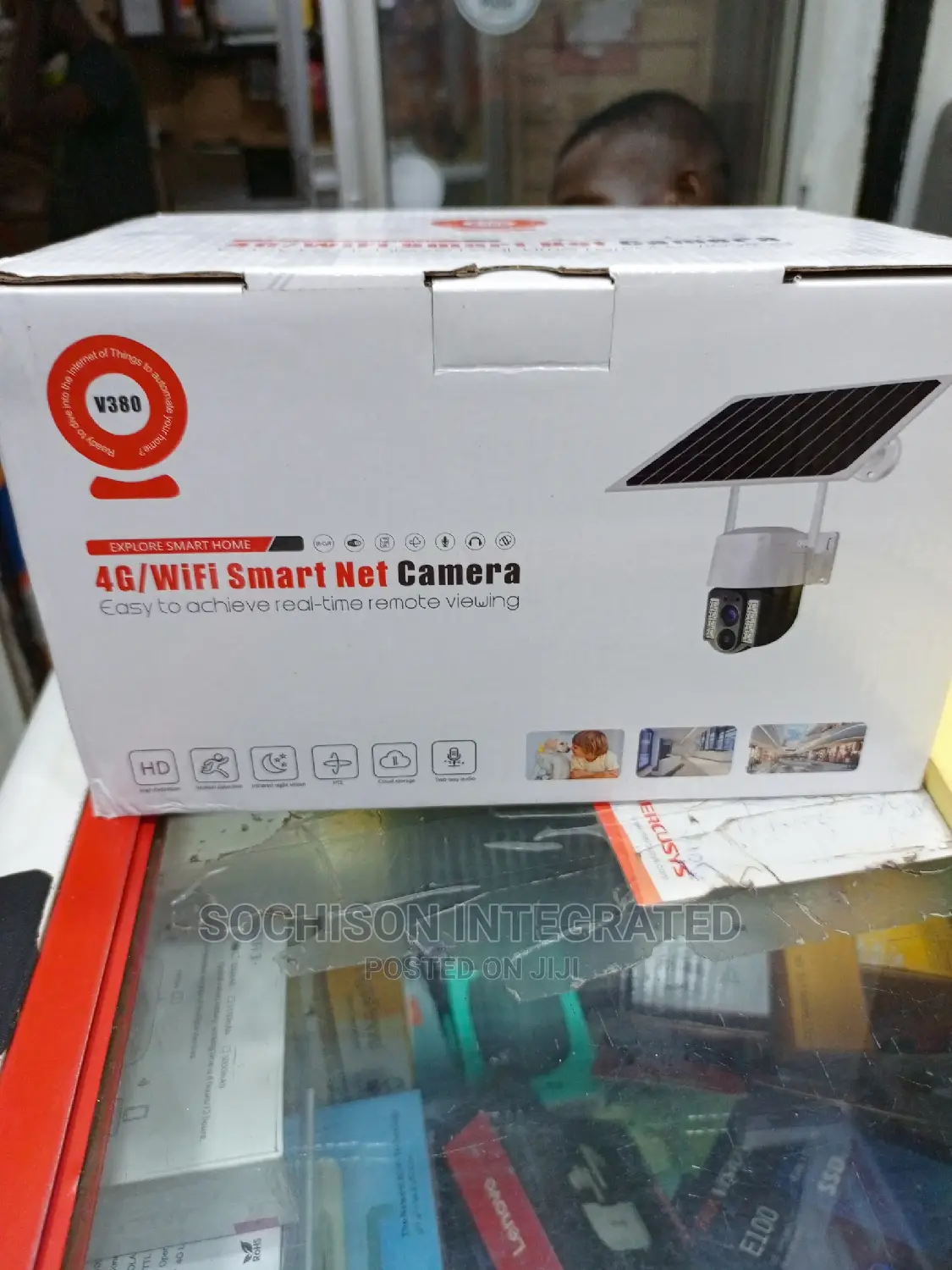 V380 Camera Security Battery Powered Camera Solar Wifi