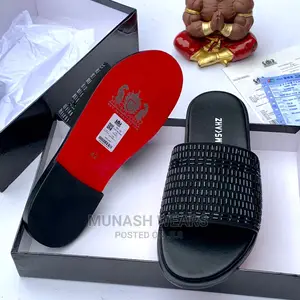 Men Luxury Leather Slipers