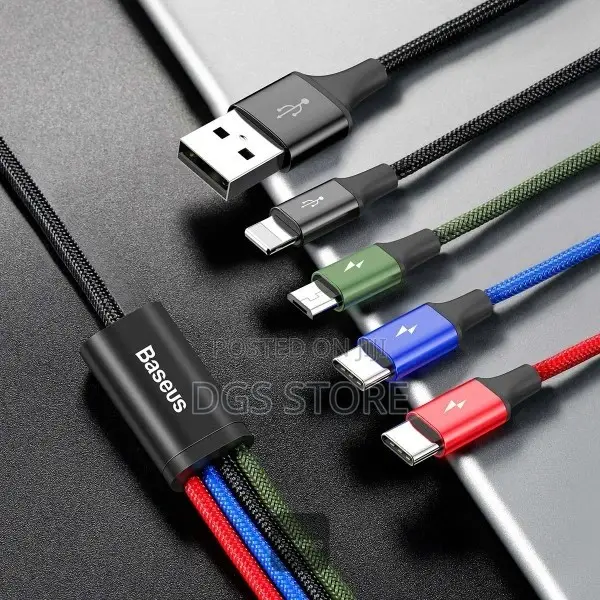Baseus Rapid Series 4in1 Cable iPhone+Micro+Type C