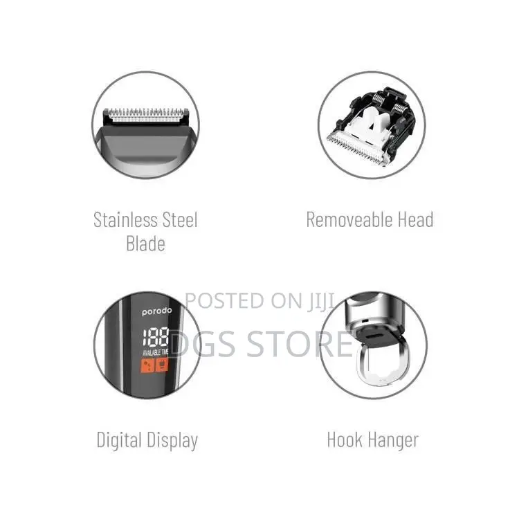 Porodo Lifestyle High Precision Beard Trimmer With Digital