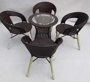 Classic Rattan Garden Chairs With Table