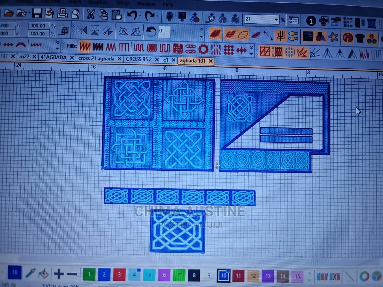 Digitized Agbada Design, Native Flap and Pocket Designs.