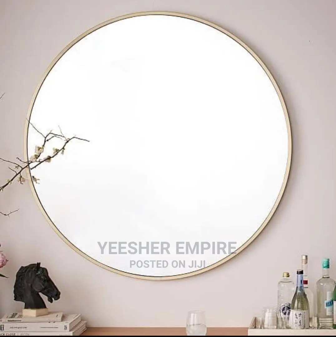 Luxury Gold Round Mirror