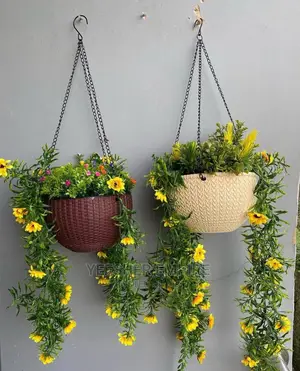 Beautiful Hanging Flowers In Basket