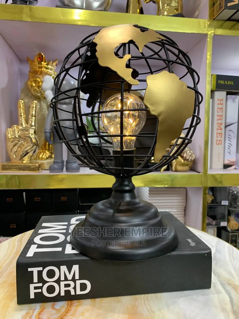 Luxury Globe With Gold Lighting