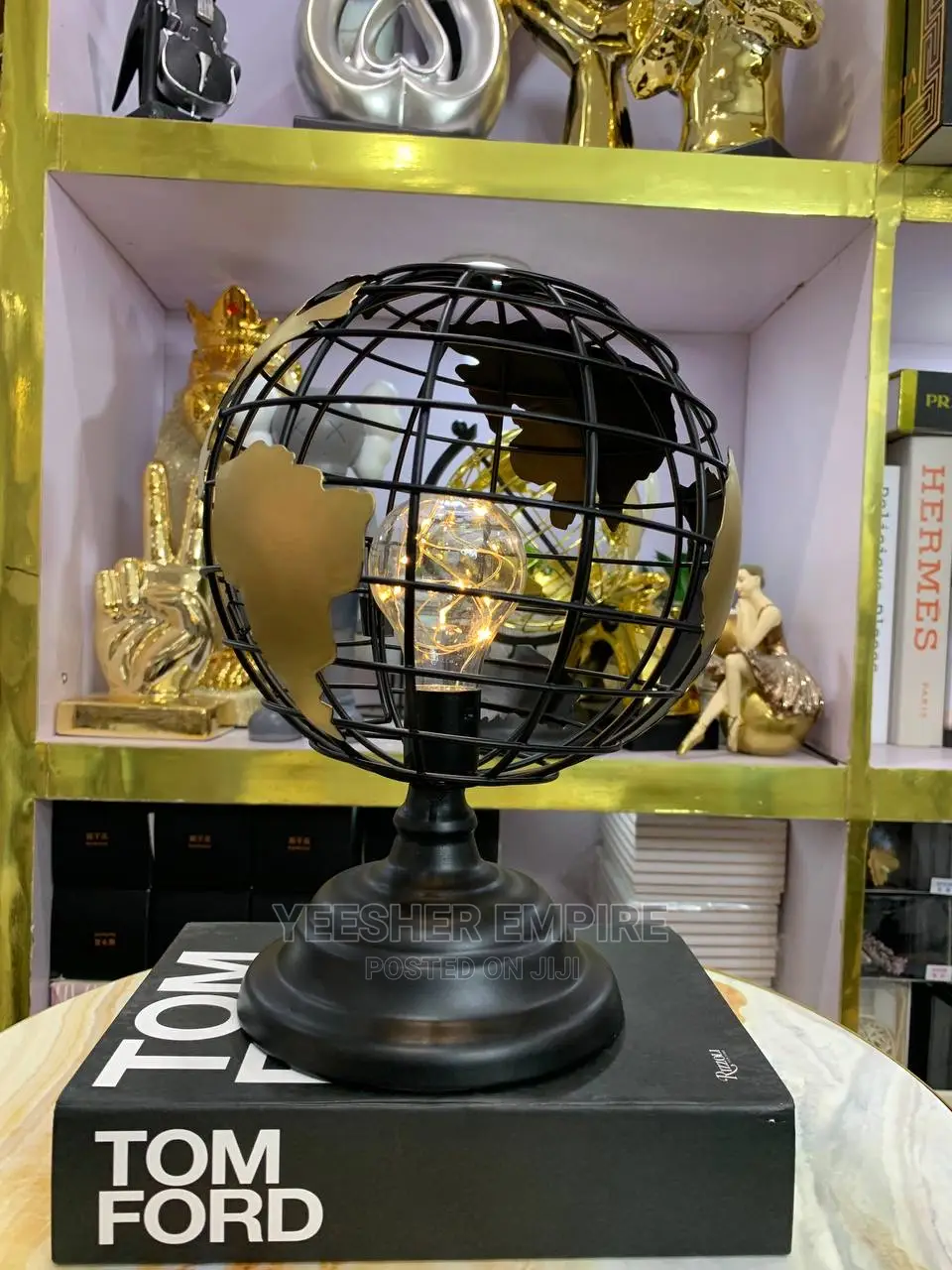 Luxury Globe With Gold Lighting