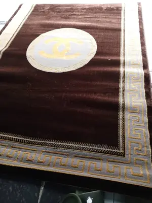 5*7fts Black/Brown Turkey Center Rug(4*6 7*10)