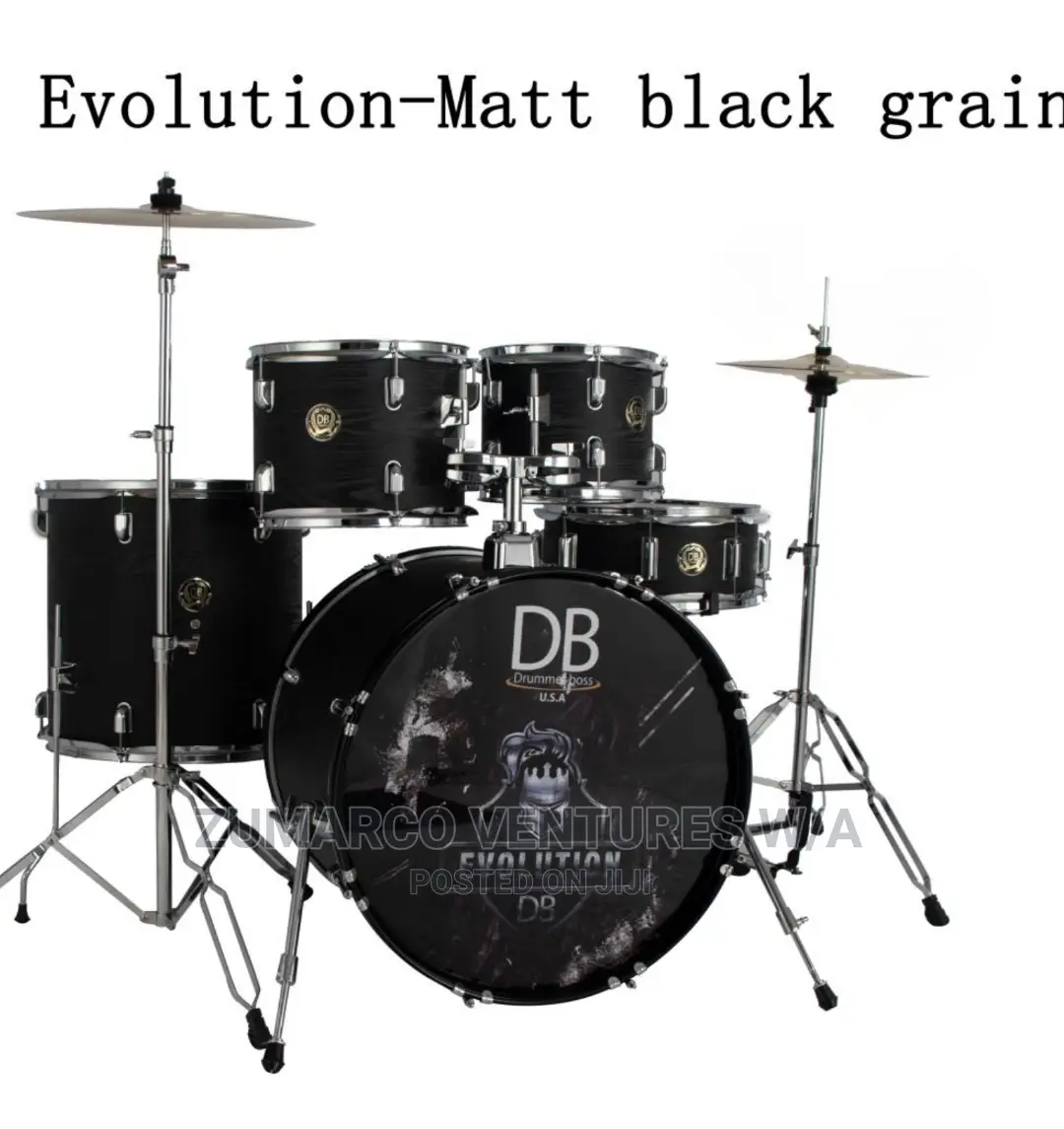 Professiona DB Drum Sets Matt Black Grain