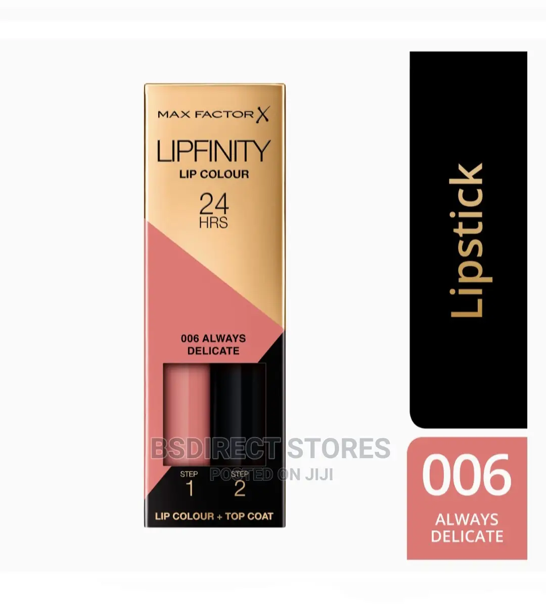 Max Factor Lipfinity 24H Two Step Lipstick 6 ALWAYS DELICATE