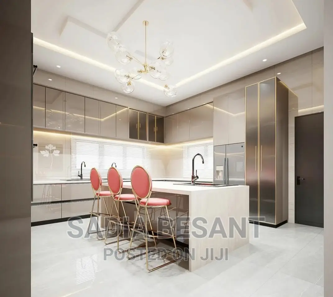 Luxury Kitchen Cabinet Design With Accessories