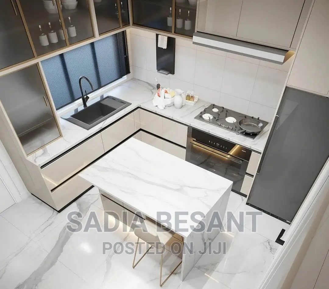 Mini Luxury Kitchen Cabinet Design With Accessories