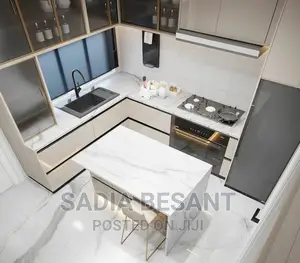 Mini Luxury Kitchen Cabinet Design With Accessories