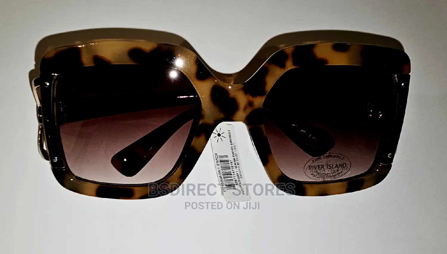 River Island Tortoiseshell Brown Oversized Square Sunglasses