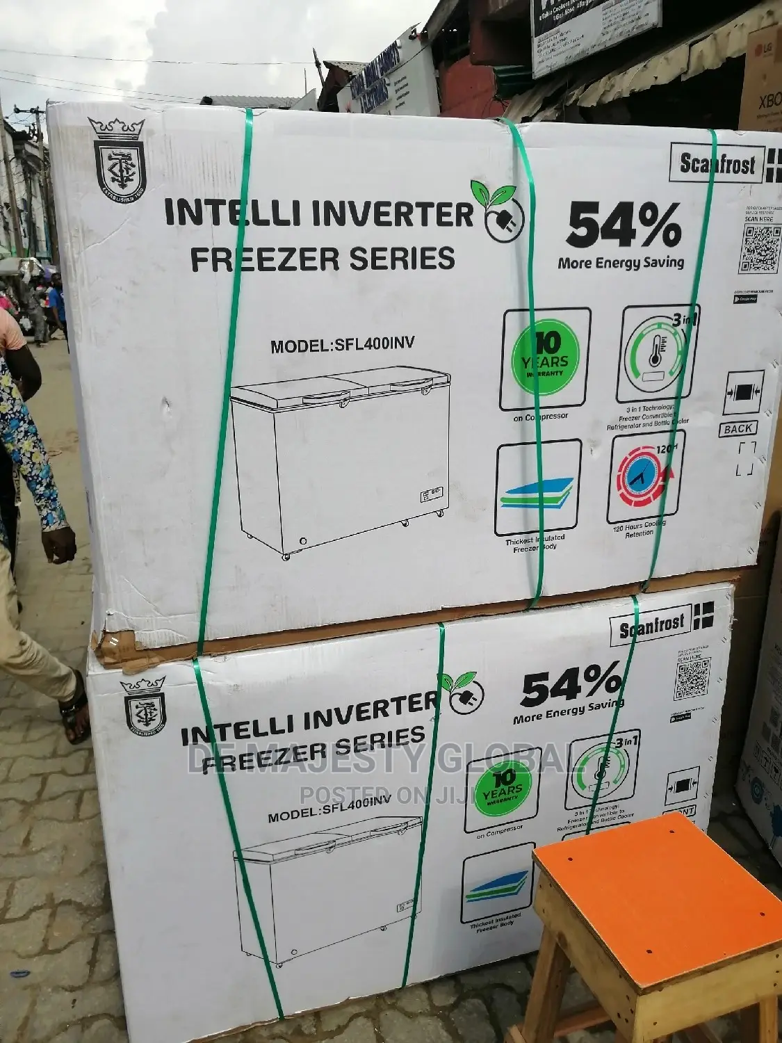 Scanfrost 400litrs Inverter Freezer