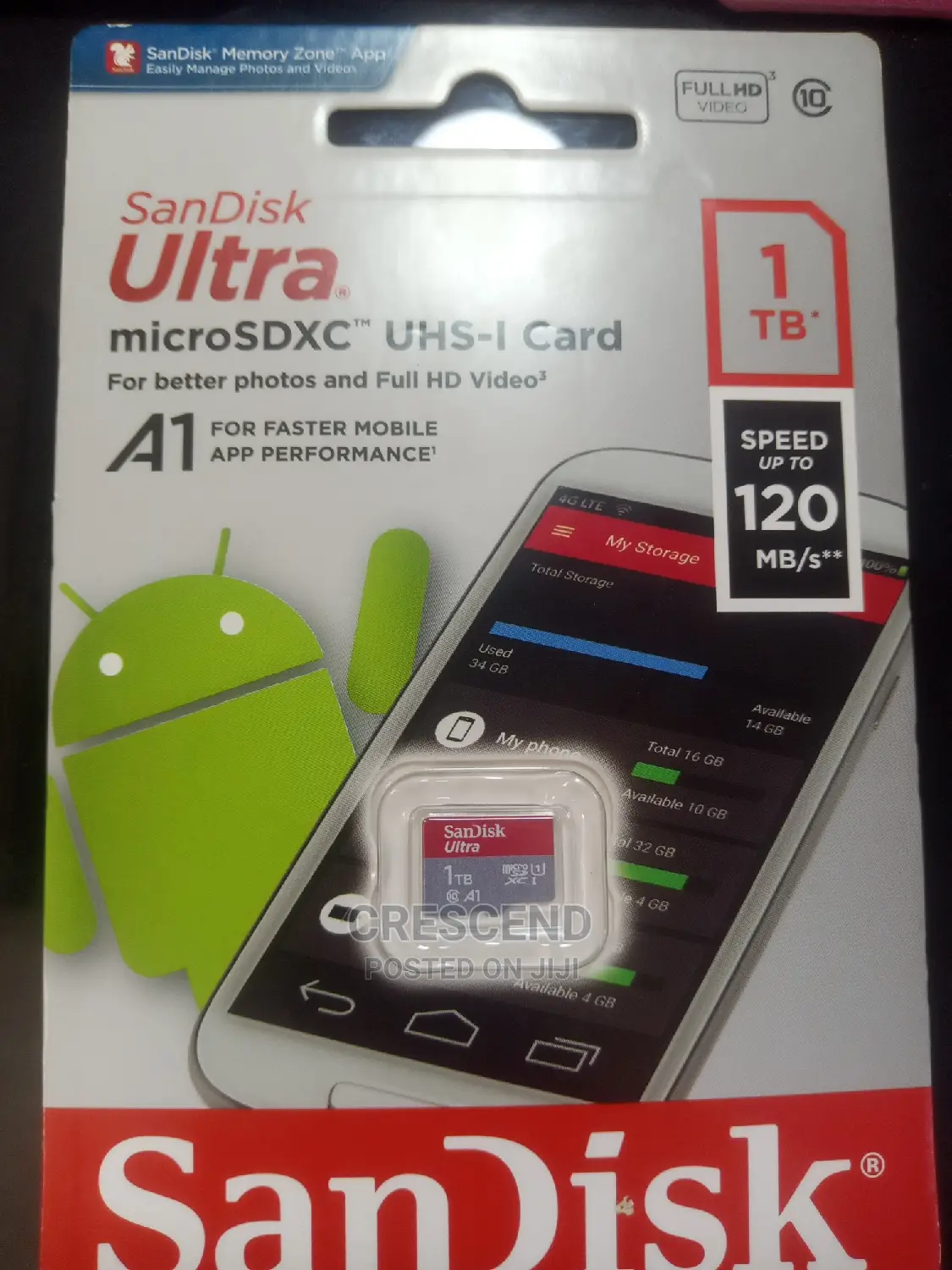 1tb Sandisk Memory Card. (Micro Sd)