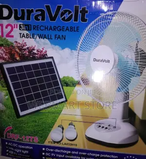 Rechargeable And Solar Table Fan
