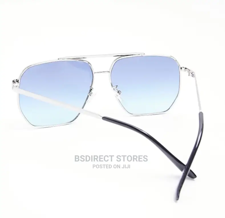 River Island Silver Colour Aviator Blue Men's Sunglasses