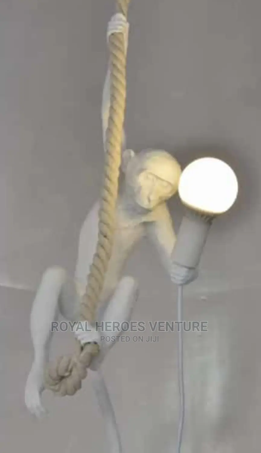 A White Monkey Pendant Design Light