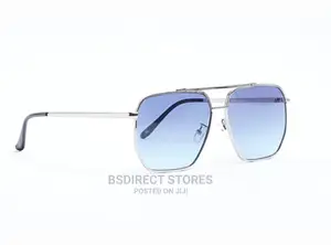 River Island Silver Colour Aviator Blue Men's Sunglasses