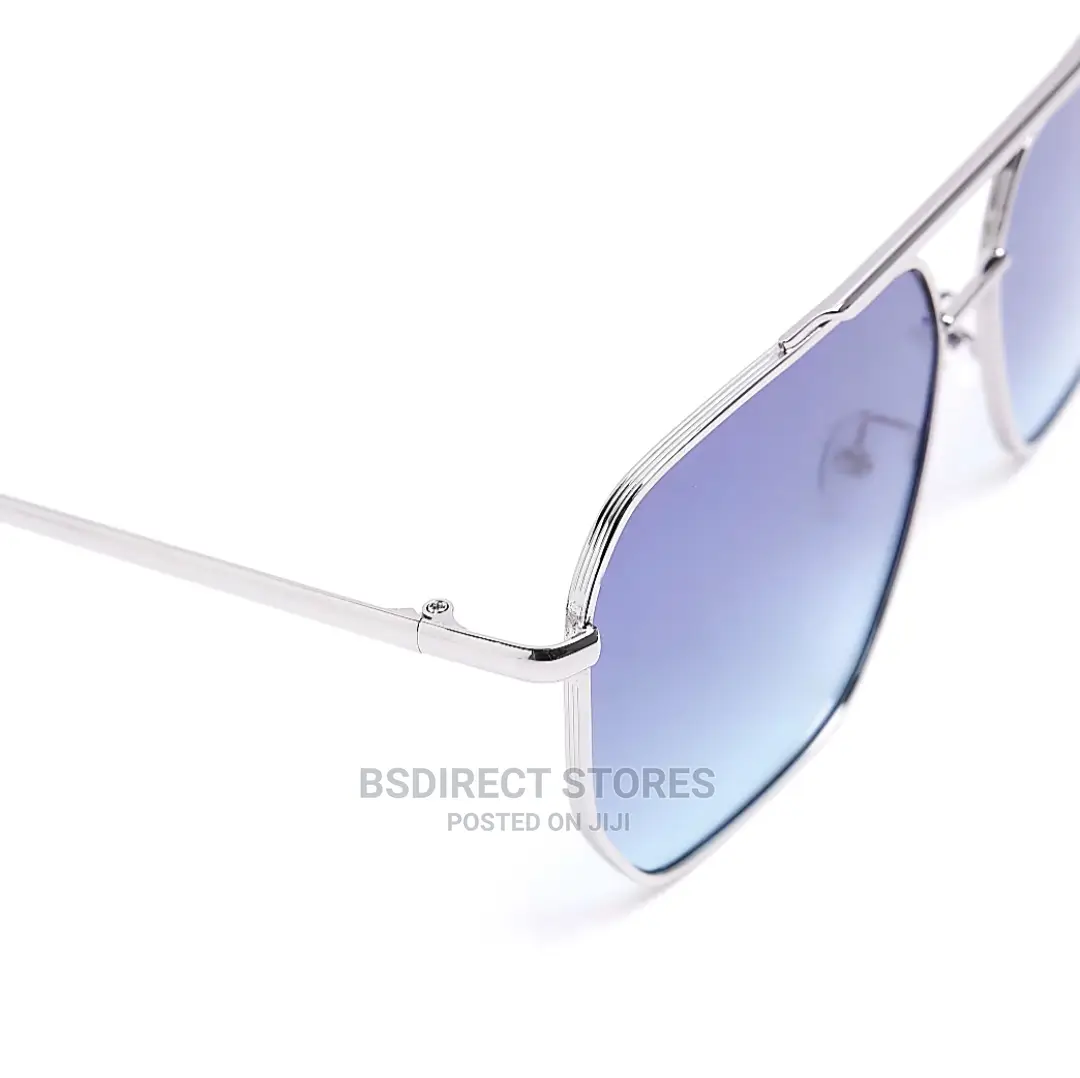 River Island Silver Colour Aviator Blue Men's Sunglasses