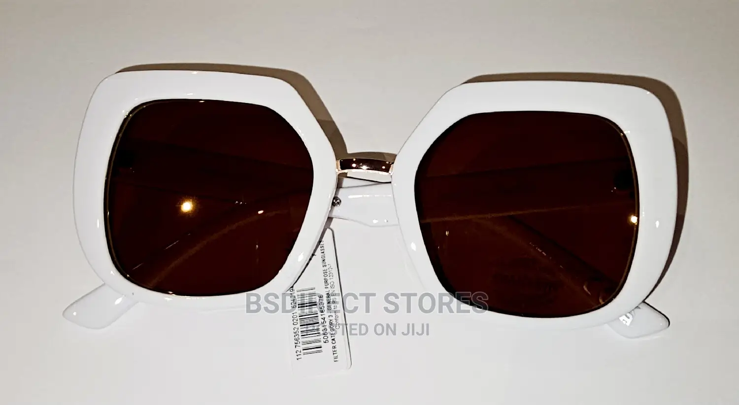 River Island Women's White Oversized Tinted Sunglasses