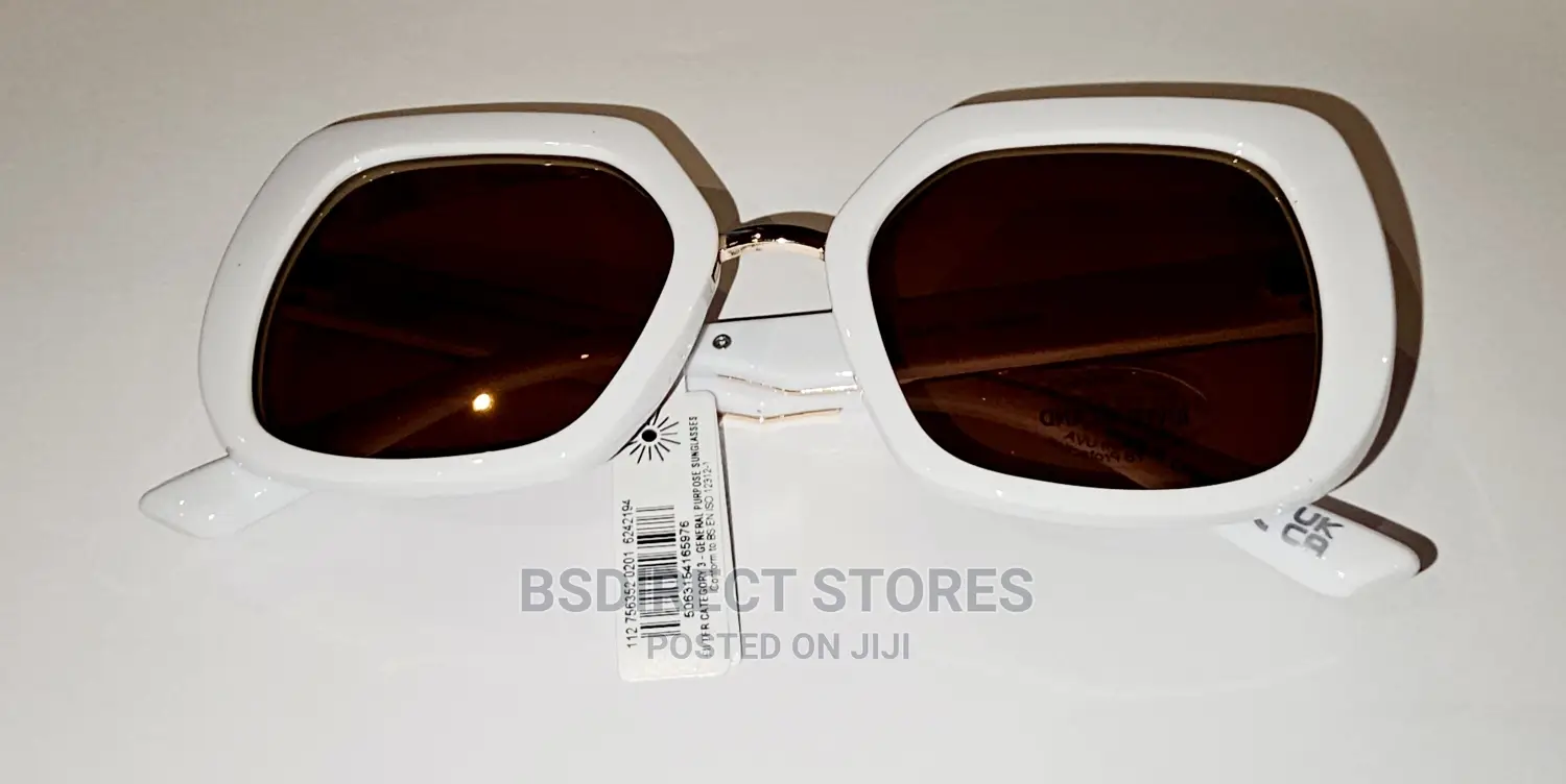 River Island Women's White Oversized Tinted Sunglasses