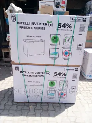 Scanfrost 400l Inverter Double Door Freezer With Ice Moder