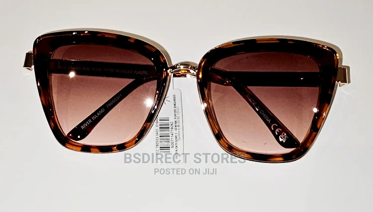 River Island Women's Brown Cat Eye Sunglasses